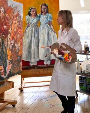 Sandra Cavanagh, an artist whose artwork is featured in The Art of Free Assembly