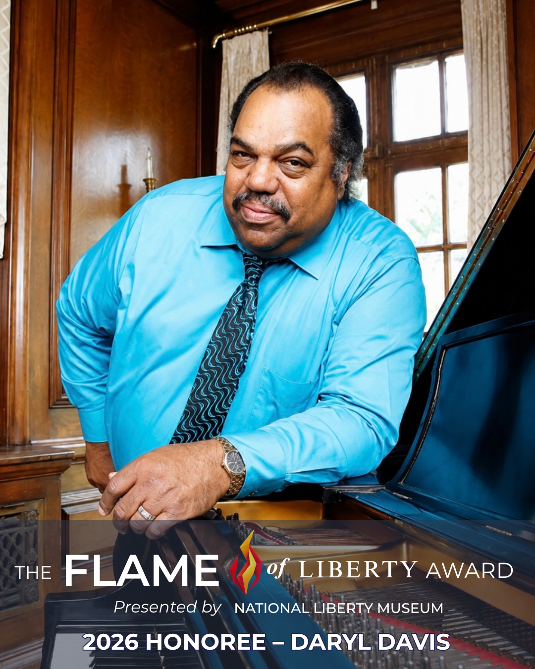 Dr. Darryl Davis will be the 2026 Flame of Liberty winner.